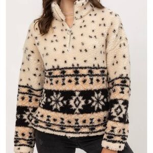 Love Tree Sherpa Quarter Zip